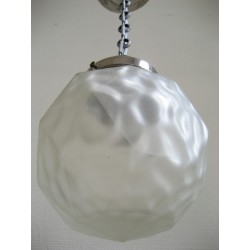 Art Deco hanglamp met  mat glazen bol