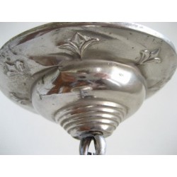 Art Deco hanglamp met  mat glazen bol