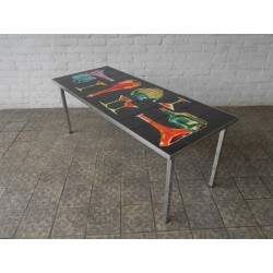 Vintage tegeltafel met 40 tegels en unieke decoratie