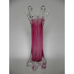 Glazen vintage vaas Prima glas, 39 cm hoog