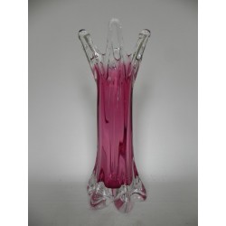 Glazen vintage vaas Prima glas, 39 cm hoog