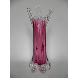 Glazen vintage vaas Prima glas, 39 cm hoog