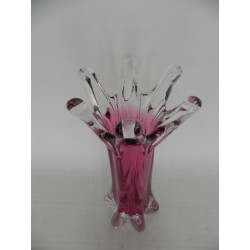 Glazen vintage vaas Prima glas, 39 cm hoog