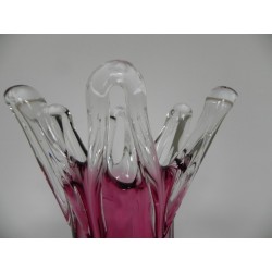 Glazen vintage vaas Prima glas, 39 cm hoog