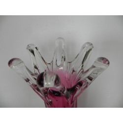 Glazen vintage vaas Prima glas, 39 cm hoog