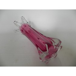 Glazen vintage vaas Prima glas, 39 cm hoog