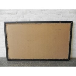 Geweven vintage schilderij met voorstelling van boten, getiteld: les barques