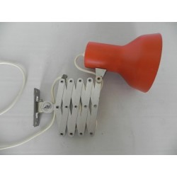 Vintage scharnierlamp, schaarlamp aluminium