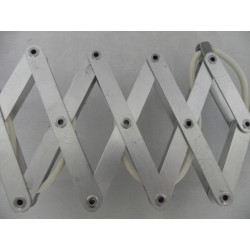 Vintage scharnierlamp, schaarlamp aluminium