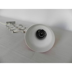 Vintage scharnierlamp, schaarlamp aluminium