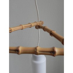 Vintage hanglamp met 3 glazen kappen