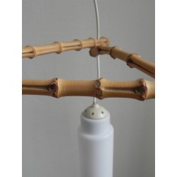 Vintage hanglamp met 3 glazen kappen