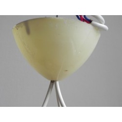 Vintage hanglamp met 3 glazen kappen