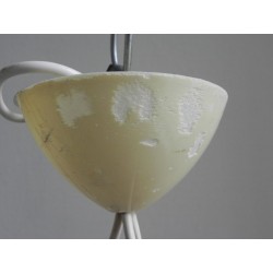 Vintage hanglamp met 3 glazen kappen