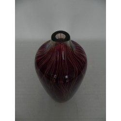 Glazen vintage vaas met kleine opening