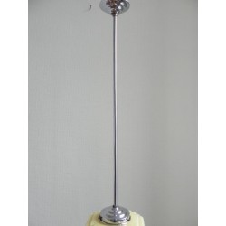 Art Deco hanging lamp with cube shaped beige globe, 1930s fixture
