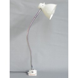 Vintage bureaulamp, werkplaatslamp met buigstang