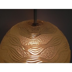 Vintage hanglamp met ronde kunststof bol