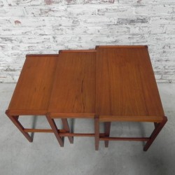 3 coffee tables, nesting tables, 1960s top