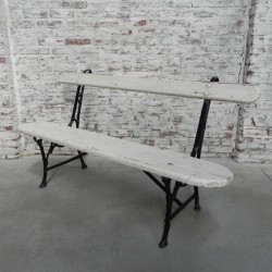 Garden bench with cast iron...