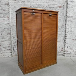 Oak roller shutter cabinet...