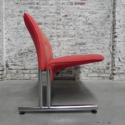 Vintage bank in de stijl van de Concorde van Artifort, jaren 70 zijkant