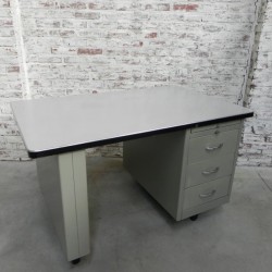 Industrial steel desk