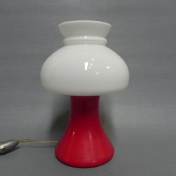 Glass vintage mushroom lamp