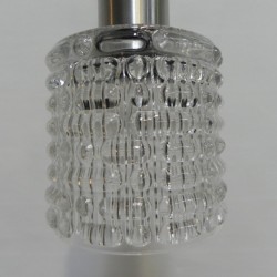 Hanglamp J.W. Bosman voor Raak, jaren 60 glazen kap