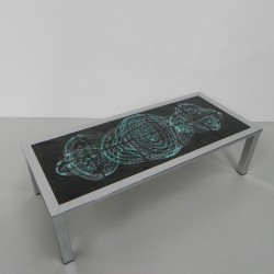 Vintage coffee table, tile...