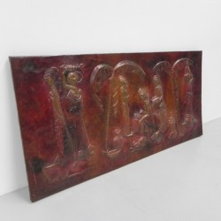 Red copper wall relief by...