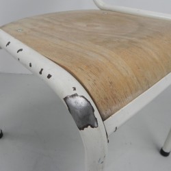 Set of 4 school stackable chairs, seat height 43 cm, 1960s detail