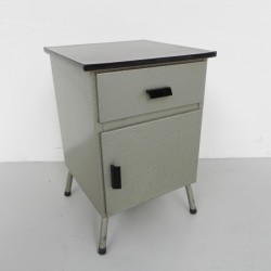 Steel vintage bedside table