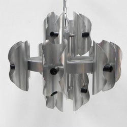 Large vintage hanging lamp with 16 light points, 1960s close up