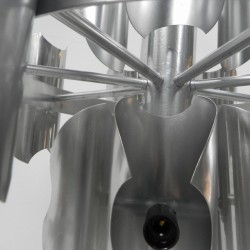 Large vintage hanging lamp with 16 light points, 1960s fixture