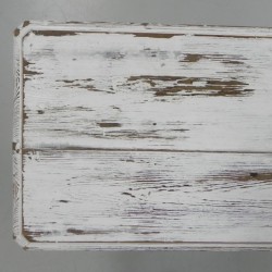 Bistrotafel met houten blad op gietijzeren frame, jaren 30 bovenkant