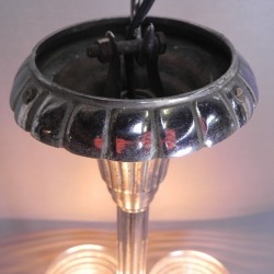 Art Deco hanging lamp G. Leleu, 1930s fixture
