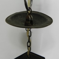 Art Deco hanging lamp with 6 glass plates, 1930s fixture