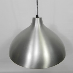 Vintage hanglamp met aluminium kap, jaren 70 kap