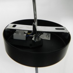 Vintage hanglamp met aluminium kap, jaren 70 armatuur