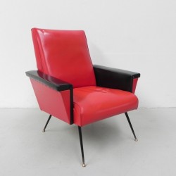 Vintage skai armchair with...