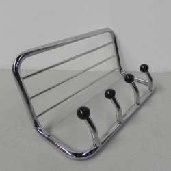Chromed wall coat rack with...
