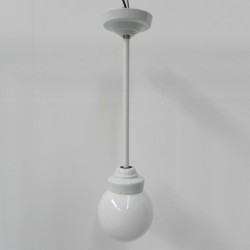 Art Deco hanglamp met witte...