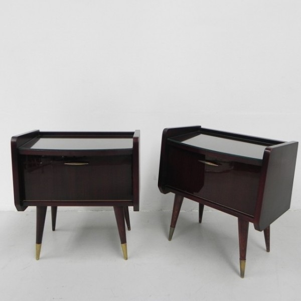 Zeggen Reis hoofdonderwijzer TILT vintage design: gebruikte design meubels en verlichting, Art Deco,  Industrieel, Vintage Set van 2 vintage nachtkastjes, Set
