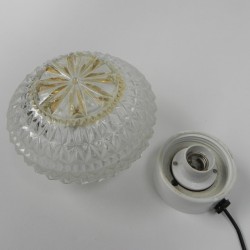 Vintage ceiling lamp with glass shade, 1960s dismanteled