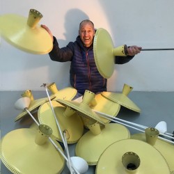 Philips hanging lamp NB93 by Louis Kalff, 1950s stock