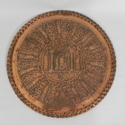 Copper tray, diameter 63.5 cm