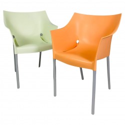 Set of 2 Dr NO chairs by Starck for Kartell, 1990s stackable