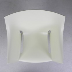 Set of 2 Dr NO chairs by Starck for Kartell, 1990s stackable white