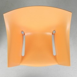Set van 2 Dr. NO stoelen door Starck voor Kartell, jaren 90 oranje